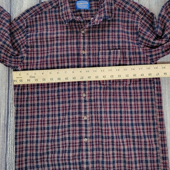 Pendleton Plaid Merino Wool Button Down Shirt - Picture 6 of 7